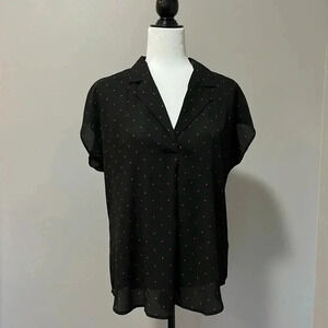 Cleo Short Sleeve Polka Dot  Blouse